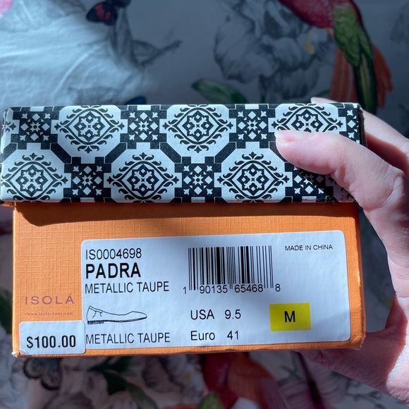 Isola flats. Black silver metallic. Size 9.5. Gently worn - Picture 3 of 6